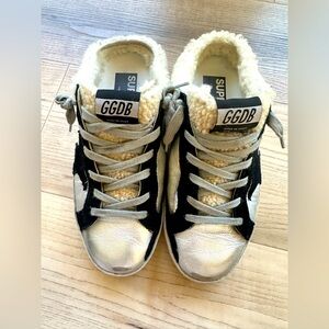 Golden Goose Superstar Sabot Shearling Slide Sneakers size 38